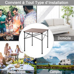 Table de pique-nique  table de camping pliante légère 4 pers. en aluminium