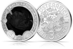 Pièce de monnaie 3 euro Autriche 2023 – Lophiiforme