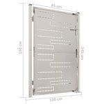 vidaXL Portail de jardin 100x150 cm Acier inoxydable
