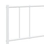 vidaXL Cadre de lit métal sans matelas et tête de lit blanc 200x200 cm
