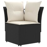 vidaXL Sofa de jardin avec accoudoirs et sofa d'angle 2 Pièce Rotin PE