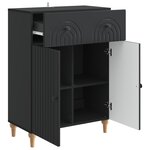 vidaXL Buffet Noir 66 x 34 5 x 90 cm Bois d'ingénierie
