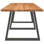 vidaXL Table à manger marron clair bois de chêne massif rectangulaire