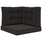 vidaXL Coussin de canapé d'extérieur Polyester Noir 60 x 60 cm