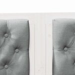 vidaXL Tête de lit Autre Blanc et gris clair 150 cm Bois massif en pin