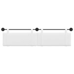vidaXL Tête de lit suspendue Blanc tissu