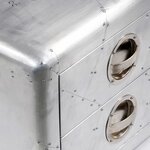 vidaXL Table de coin avec 2 tiroirs vintage style d'aviation