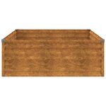 vidaXL Lit surélevé de jardin 100x100x36 cm acier corten