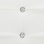 vidaXL Lit avec matelas Blanc Similicuir 140x200 cm