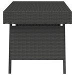 vidaXL Table d'appoint pliable noir 60x40x38 cm résine tressée