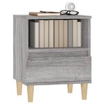 vidaXL Table de chevet Sonoma gris 40x35x50 cm