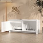 vidaXL Meuble TV Blanc 90x35x40 cm Bois d'ingénierie
