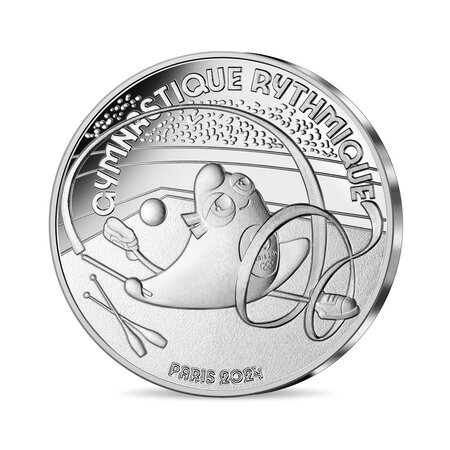 Monnaie de 10€ en argent - Mascotte - Jeux Olympiques 2024 Gymnastique Rythmique - Millésime 2023