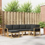 vidaXL Ensemble de canapés d'extérieur 6 Pièces Blanc et anthracite