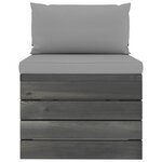 vidaXL Salon palette de jardin 6 Pièces avec coussins Bois de pin massif