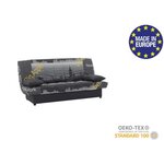 Banquette clic clac 3 places - Motif New York jaune -  Style Contemporain - L 190 x P92 cm - MILA