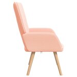 Chaise relaxante vidaXL en tissu curly rose