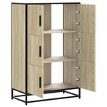 vidaXL Buffet haut chêne sonoma 68x35x106 5 cm bois ingénierie métal