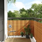 vidaXL Paravent de balcon marron clair 400x90 cm résine tressée
