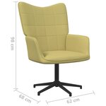 Vidaxl chaise de relaxation vert tissu