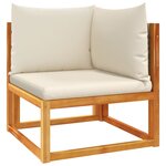 vidaXL Salon de jardin avec coussins 8 Pièces bois massif d'acacia