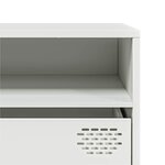 vidaXL Meuble TV blanc 202x39x43 5 cm acier laminé à froid
