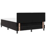 vidaXL Lit à ressorts avec matelas Noir 160 x 200 cm tissu