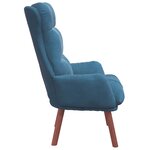 vidaXL fauteuil Bleu 69 x 74 x 93 cm Velours