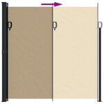 vidaXL Auvent latéral rétractable beige 200x500 cm