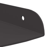 vidaXL Étagère flottante avec étagère 2 Pièces Noir 18 x 18 x 2 cm