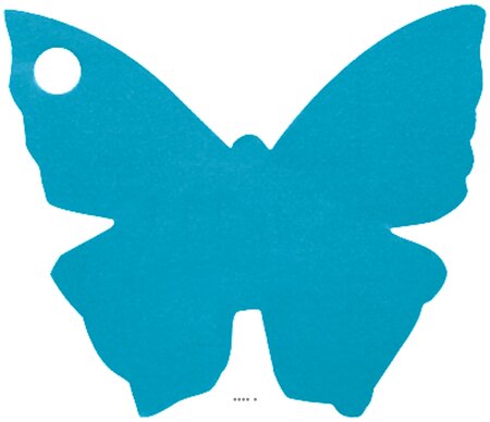Marque place x10 papillon turquoise 4 x 4 cm - couleur: bleu turquoise
