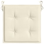 vidaXL Coussins de chaise de jardin 2 Pièces crème 40x40x3cm tissu oxford