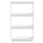 vidaXL Bibliothèque/Séparateur de pièce Blanc 60x35x103 cm Pin massif