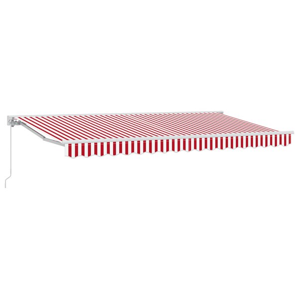 vidaXL Auvent Rétractable Rouge et Blanc 400x200 cm