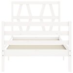 vidaXL Cadre de lit sans matelas blanc 90x200 cm bois massif