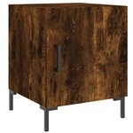 vidaXL Tables de chevet 2 Pièces chêne fumé 40x40x50 cm bois d'ingénierie