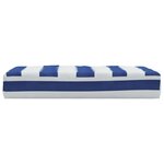 vidaXL Coussin de palette rayure bleue/blanche 60x60x8 cm tissu