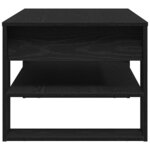 Table basse vidaXL noire en chêne 102x55x45 cm en bois d'ingénierie