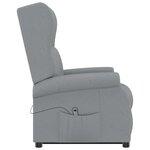 vidaXL Fauteuil Gris clair Tissu