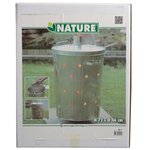 Nature Incinérateur de jardin Acier galvanisé 46x72 cm Rond