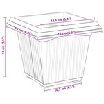 vidaXL Pot de Fleurs Carré 6 Pièces Rouge brique 16 x 16 x 14 cm