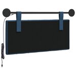 vidaXL Tête de lit suspendue Avec lumière LED Bleu Tissu