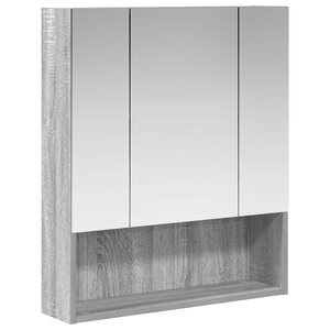 vidaXL Armoire Miroir de Salle de Bain Gris Sonoma 60 x 14.5 x 70 cm