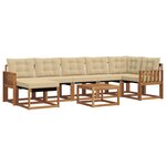vidaXL Ensemble de canapés d'extérieur 8 pc Naturel et Beige
