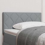 vidaXL Tête de Lit en Tissu Geometric Manuel Gris clair 90 cm tissu