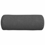 vidaXL Coussins d'accent 2 Pièces Gris foncé Ø 25 x 70 cm