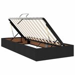vidaXL Lit avec rangement et matelas Noir 180 x 200 cm Polyester