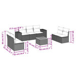 vidaXL Salon de jardin 8 Pièces avec coussins noir résine tressée