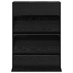 vidaXL Étagère à magazines avec étagère Chêne noir 70 x 41 x 96 cm