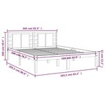 Vidaxl cadre de lit blanc bois de pin massif 160x200 cm